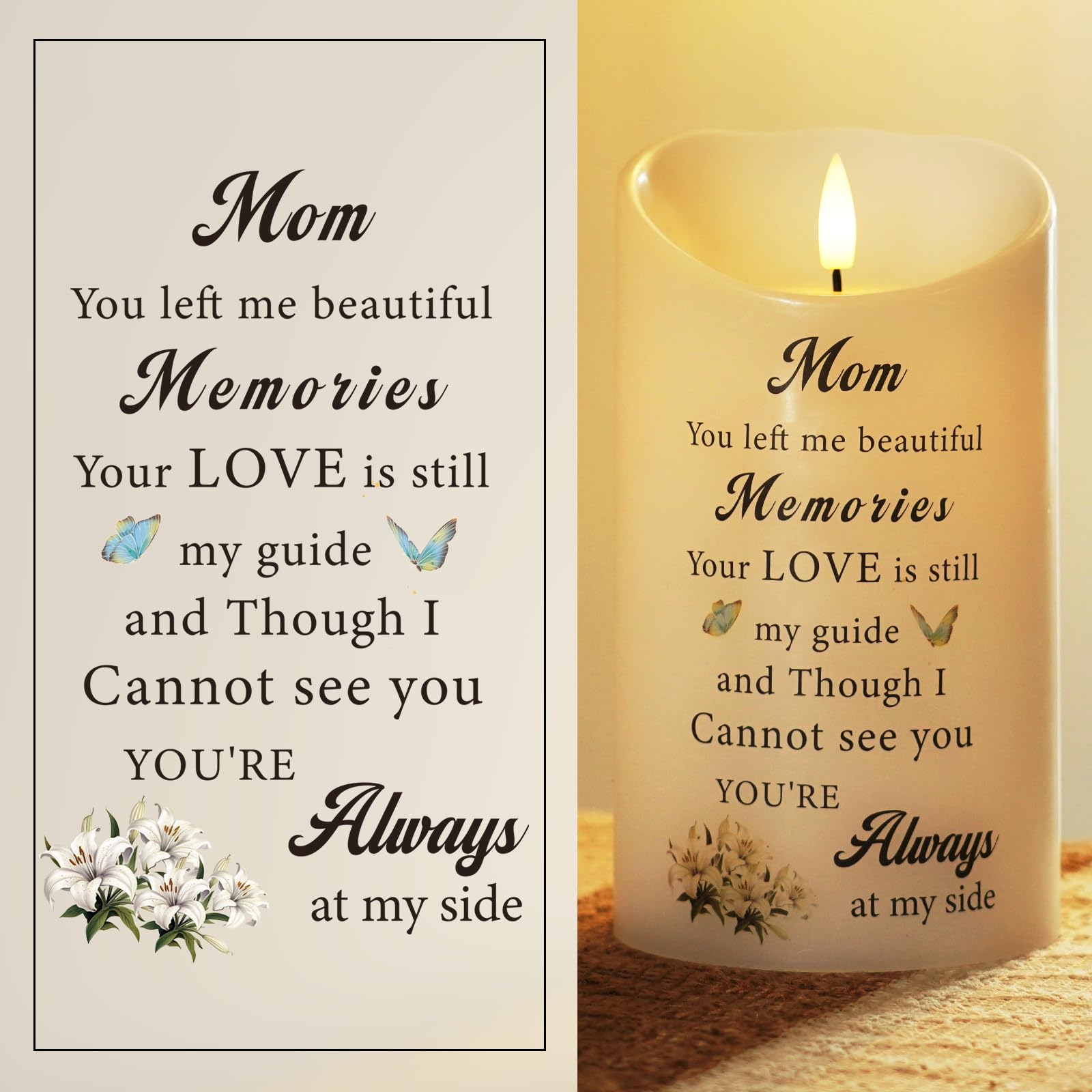 Homemory centerpiece memorial candle for remembrance services