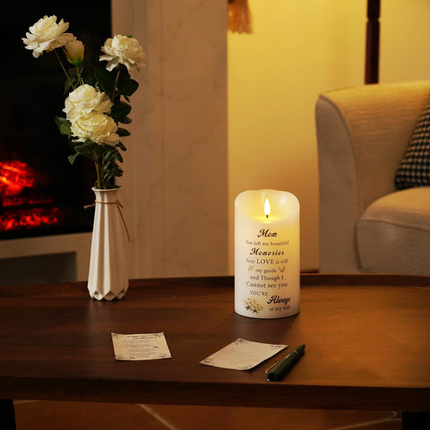 Homemory real wax LED candle free of flame and smoke