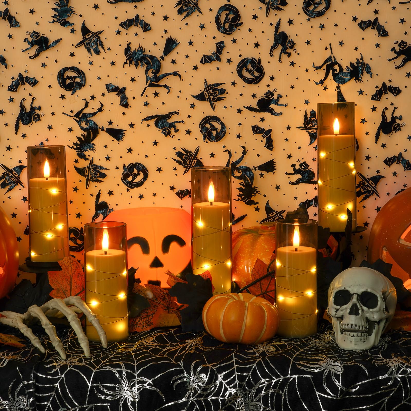 Homemory modern grey candles suit contemporary living rooms.