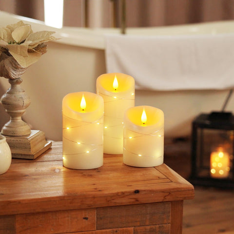 Homemory long-lasting LEDs deliver extended ambiance without dripping wax.