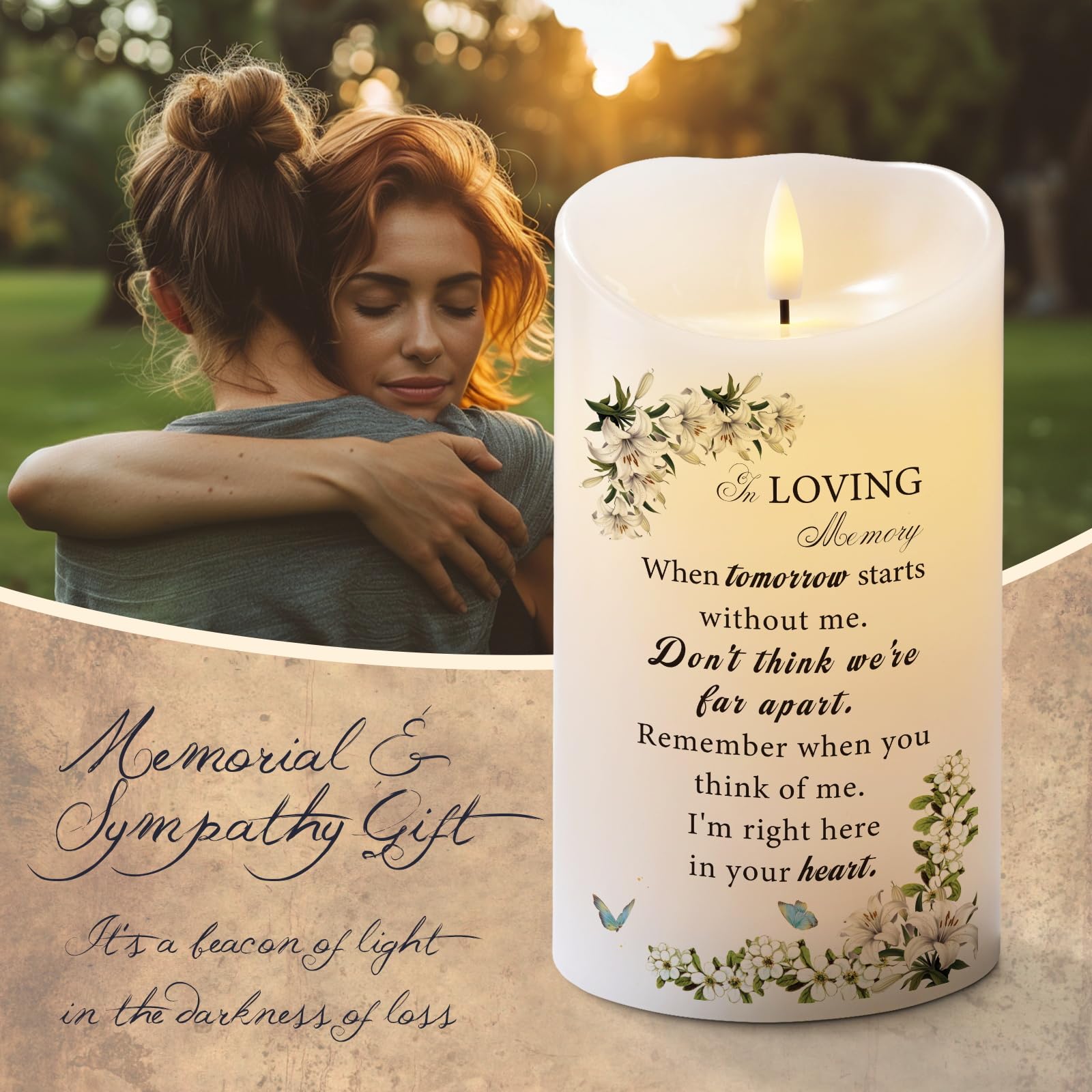 Homemory candle emits warm glow with no smoke ideal for night use