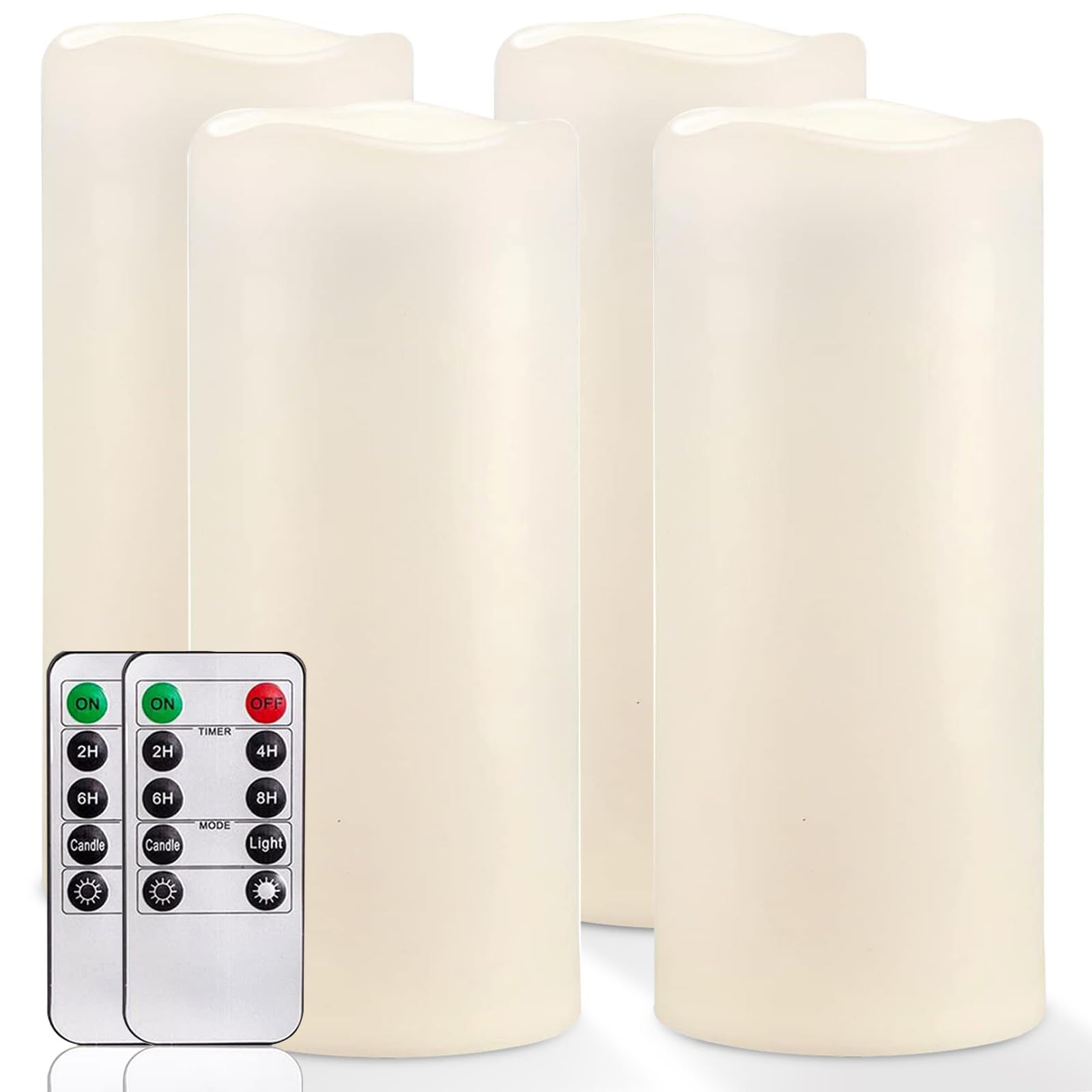 Homemory outdoor flameless candle 10in fits lanterns and provides weatherproof ambient light for patios.