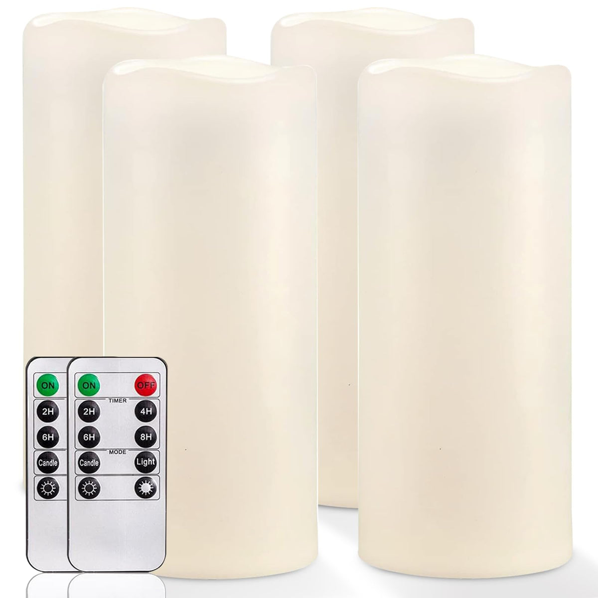 Homemory outdoor flameless candle 10in fits lanterns and provides weatherproof ambient light for patios.