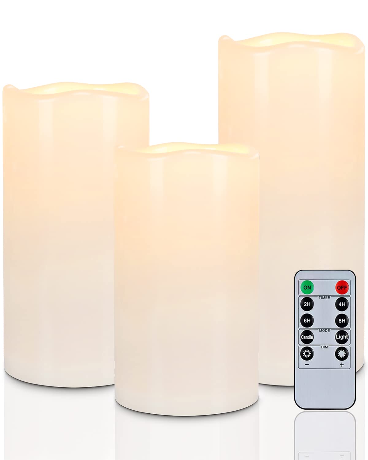 Homemory 6-inch outdoor flameless candle with weatherproof exterior for patios