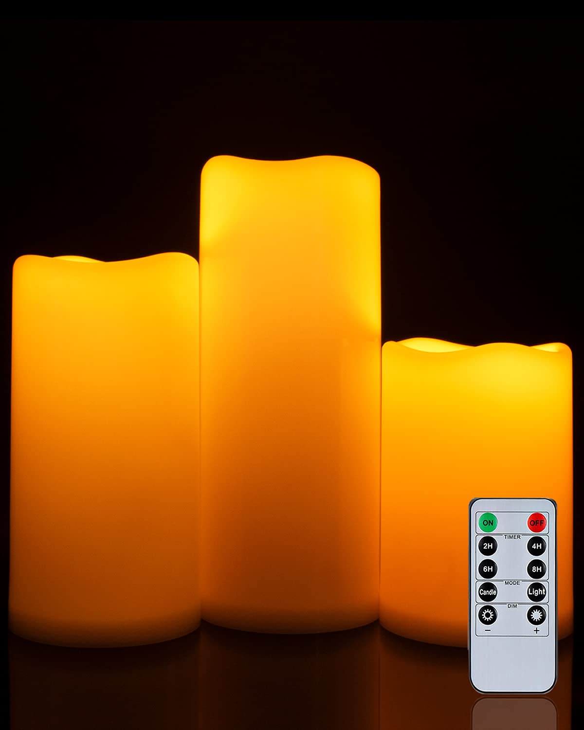 Homemory 8-inch outdoor flameless candle for garden ambience