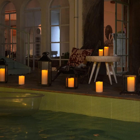 Homemory candles fit most outdoor lanterns, boosting decor with flame-free charm.