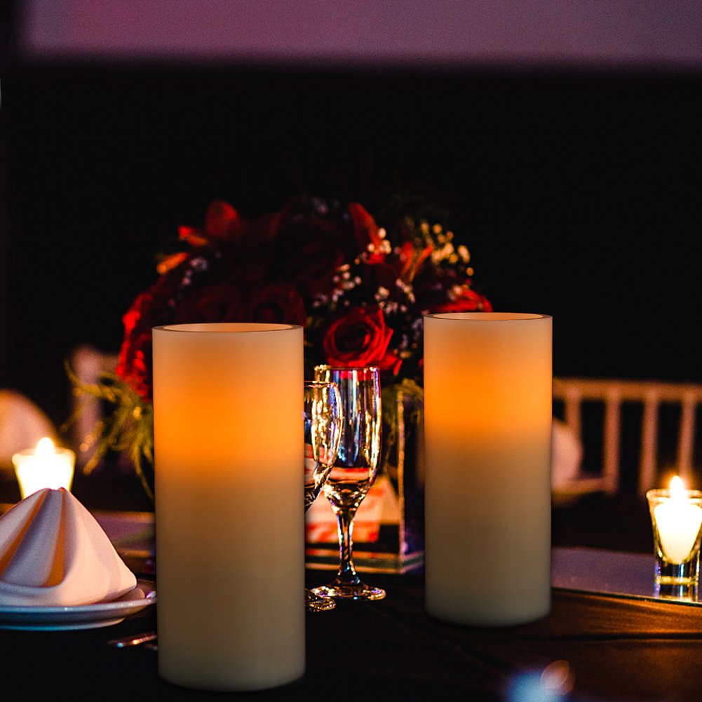Homemory real wax pillar candles look authentic on a table