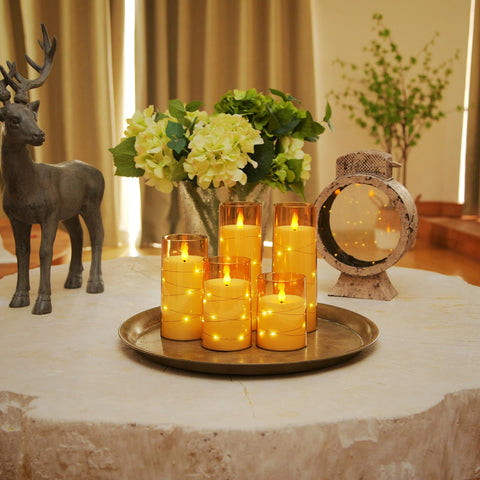 Homemory remote control function demonstrates easy operation of candles