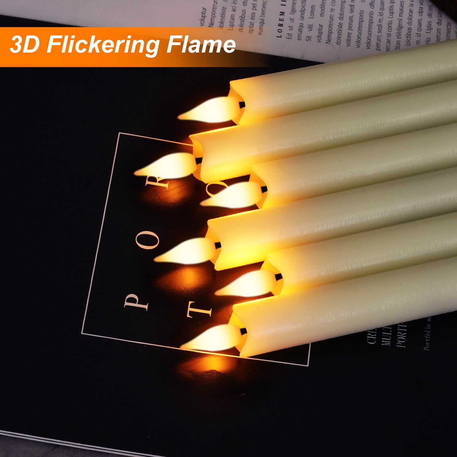Homemory remote controlled taper candle for easy mood settings