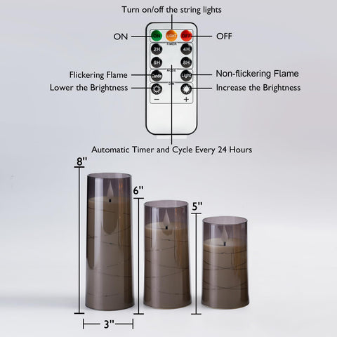 Two remotes included for convenient control of candles