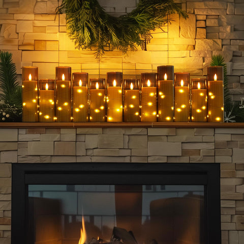 Homemory remote with timer enables effortless brightness control and scheduling for events.