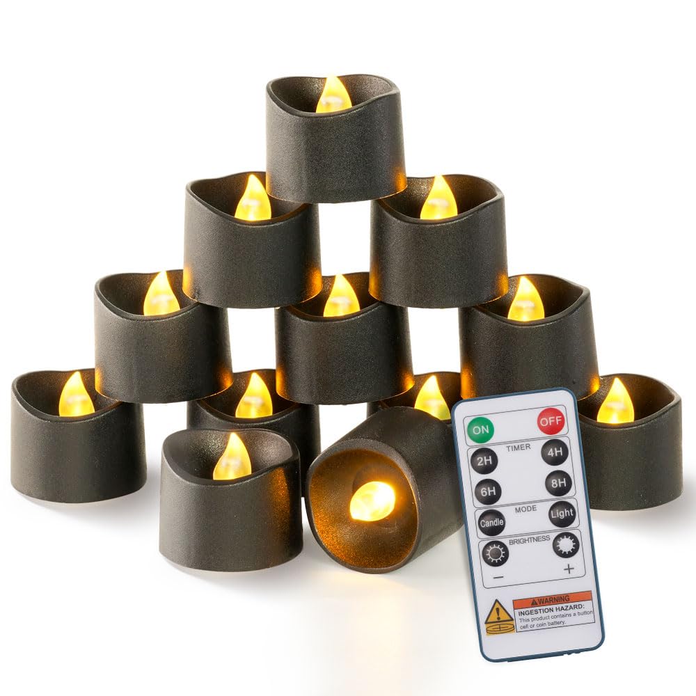 Homemory remote-timer LED tea light glows safely for romantic dinners.