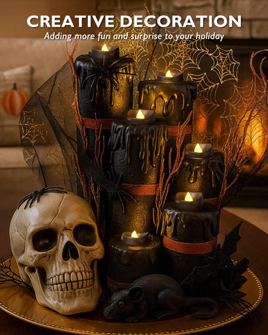 Homemory LED tea light with timer enhances wedding centerpieces and ambience.