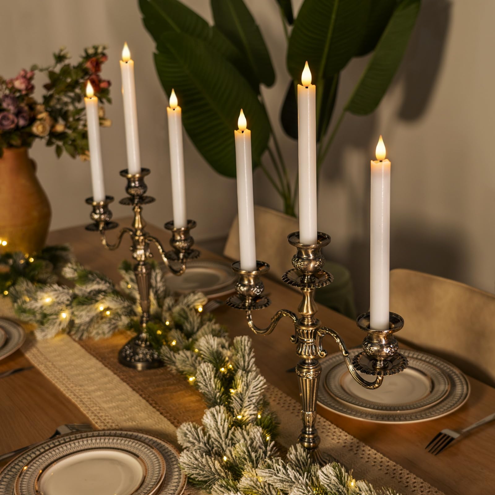 Homemory safe, battery-powered candles provide dripless, smokeless ambiance.
