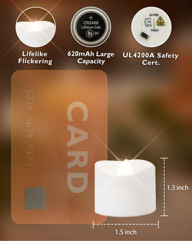 Homemory safe table tea light reduces fire risk around pets and kids.