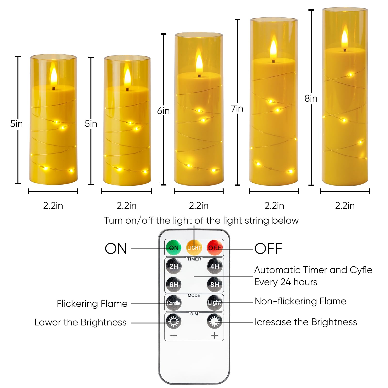 Homemory acrylic safety candle design for families and pets