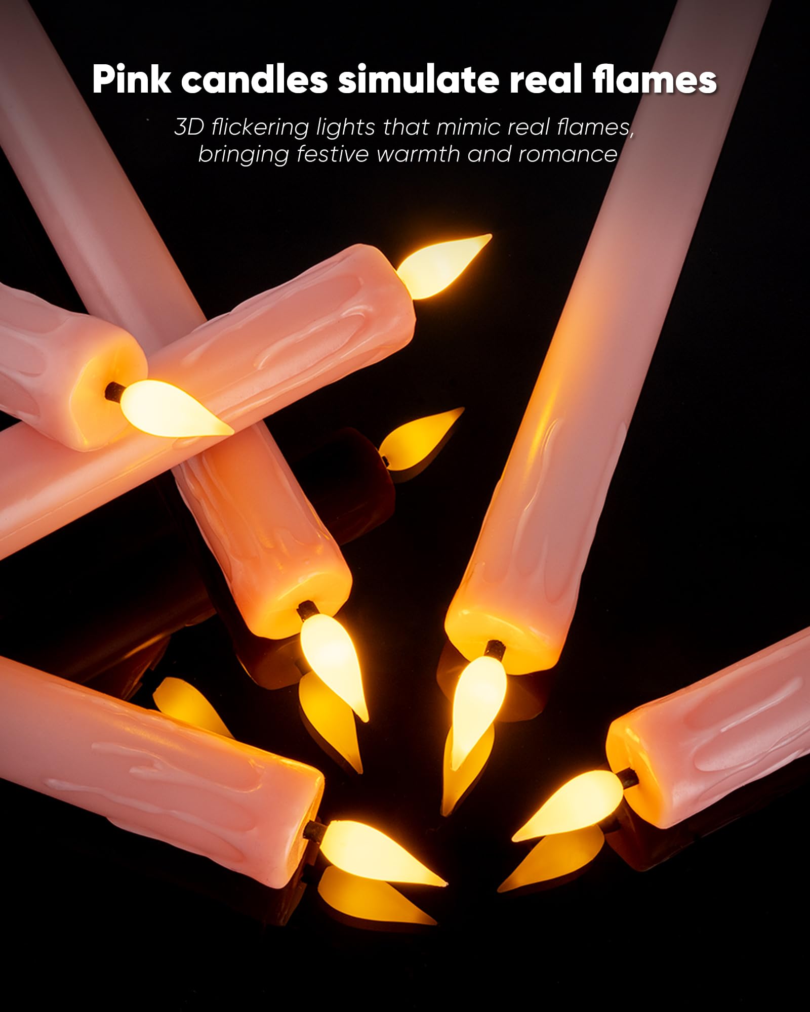 Homemory safety-tested taper candle; avoid high-temperature environments.