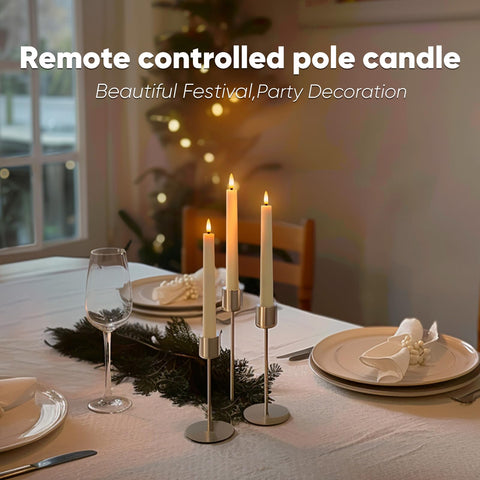 Homemory six-pack ivory candles for elegant table decor