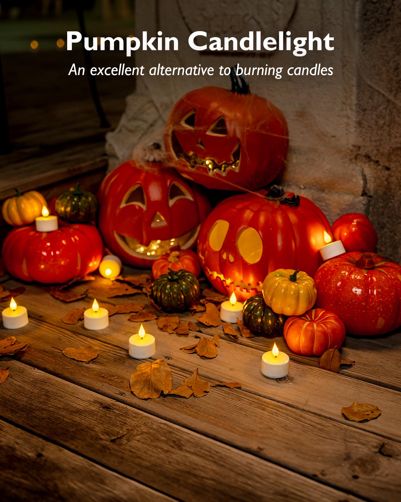 Homemory six-pack LED tea lights for holidays