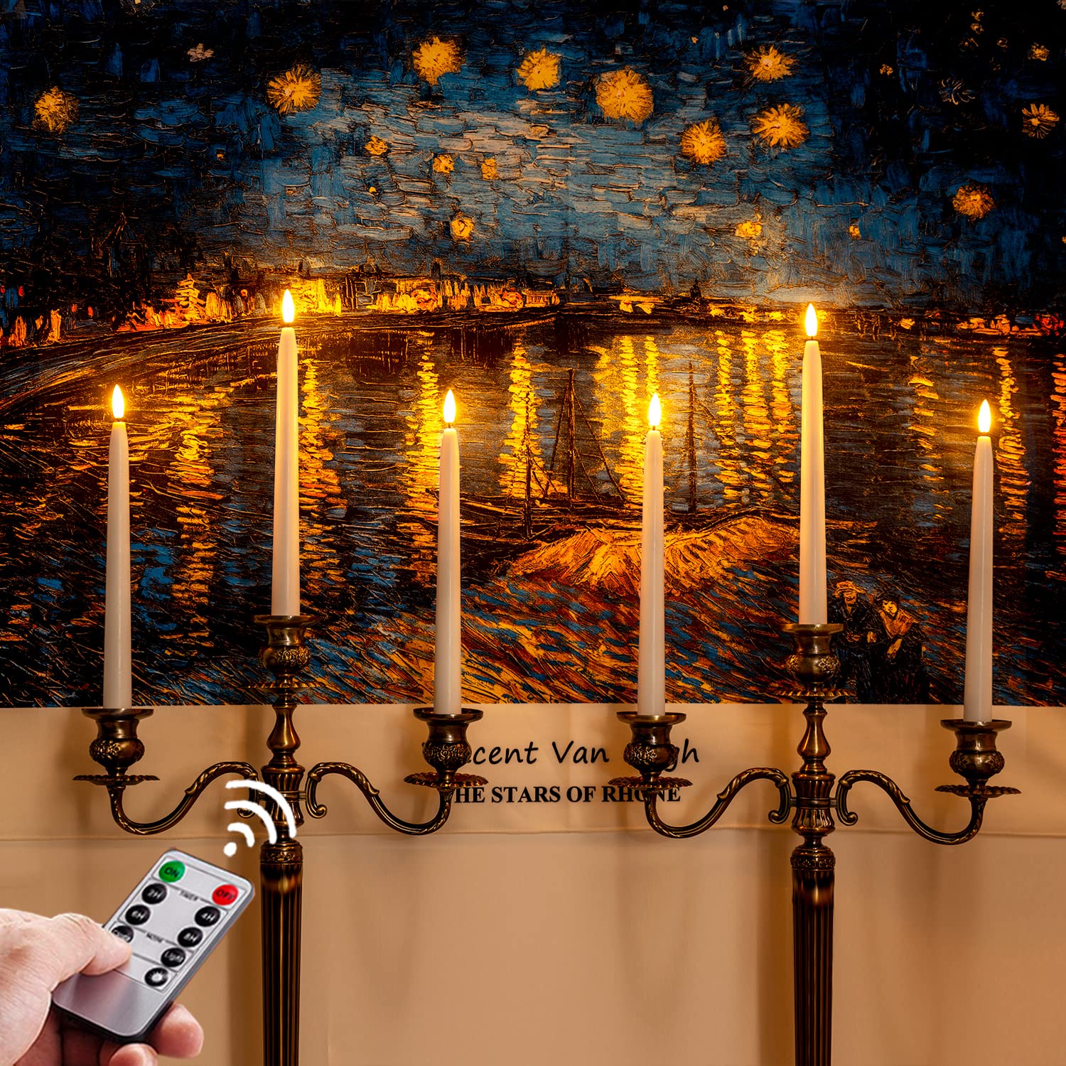 Homemory six-pack taper candles ready for event decor and table centerpiece.