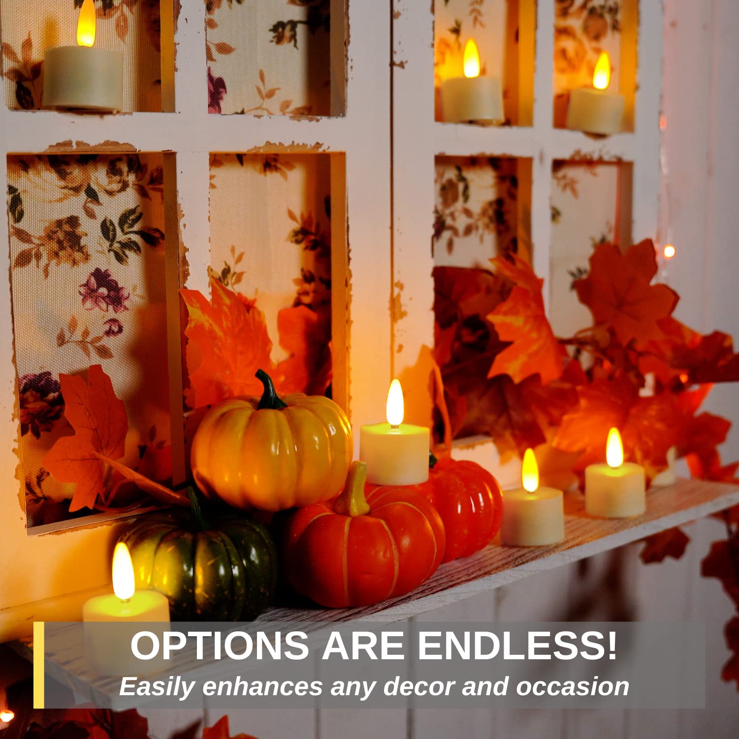 Homemory six-pack tea lights for instant decor