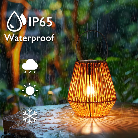 Homemory IP65 waterproof lantern stands up to rain and wind.