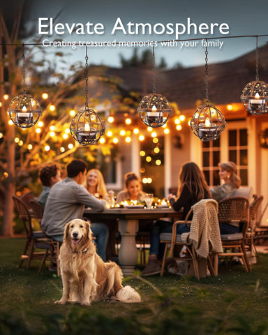 Homemory solar-powered tea lights shine 8–10 hours after dusk.