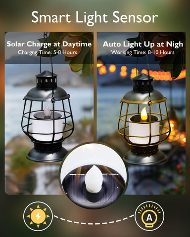 Homemory solar tea candle waterproof for balcony use with rain-friendly glow.