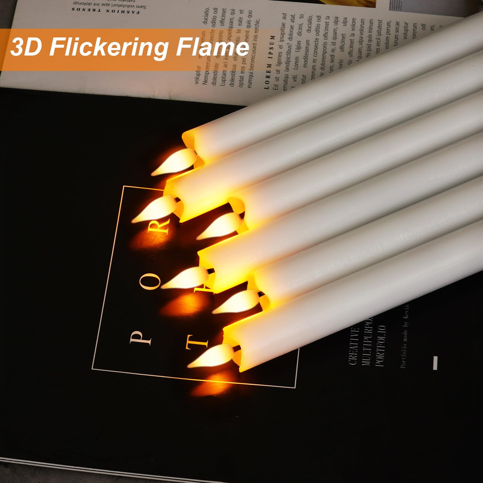 Homemory flicker bead LEDs recreate a natural flame glow without fire risk.