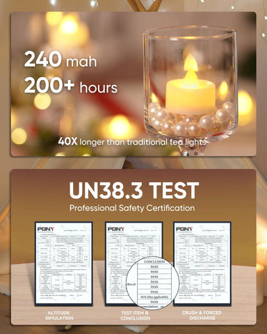 Homemory tea light fits 1.5-inch diameter holders and 1.3-inch height.