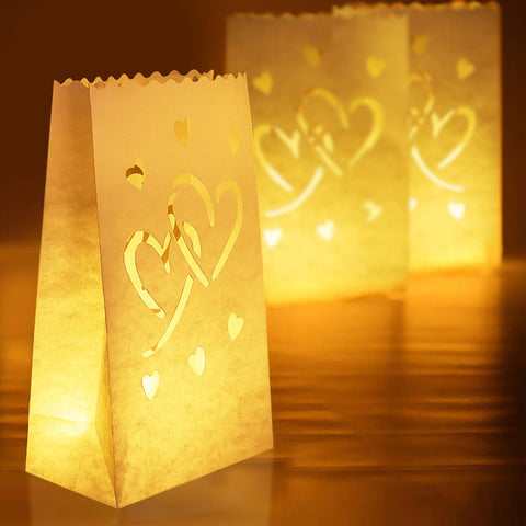 Homemory tea light luminary bag set for weddings and celebrations