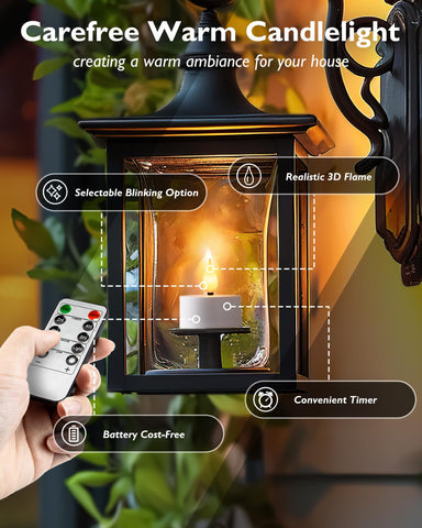 Homemory remote-controlled tea light with timer for easy scheduling