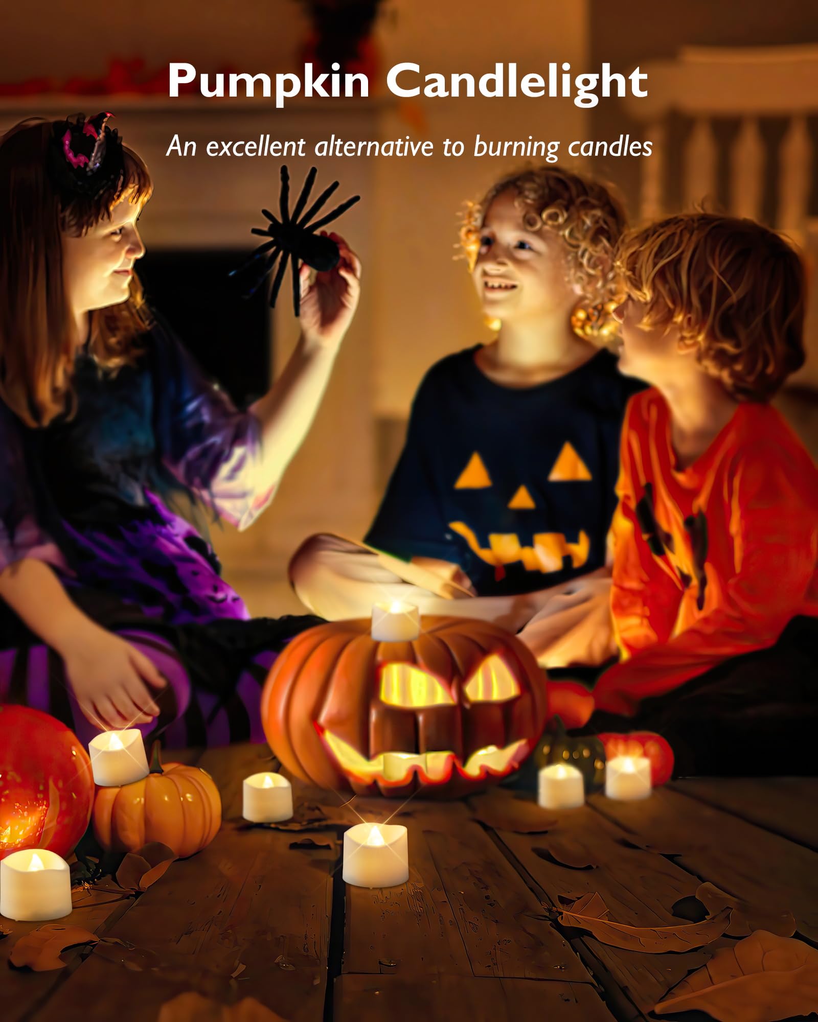 Homemory flameless tea lights eliminate smoke, ideal for shelves and displays