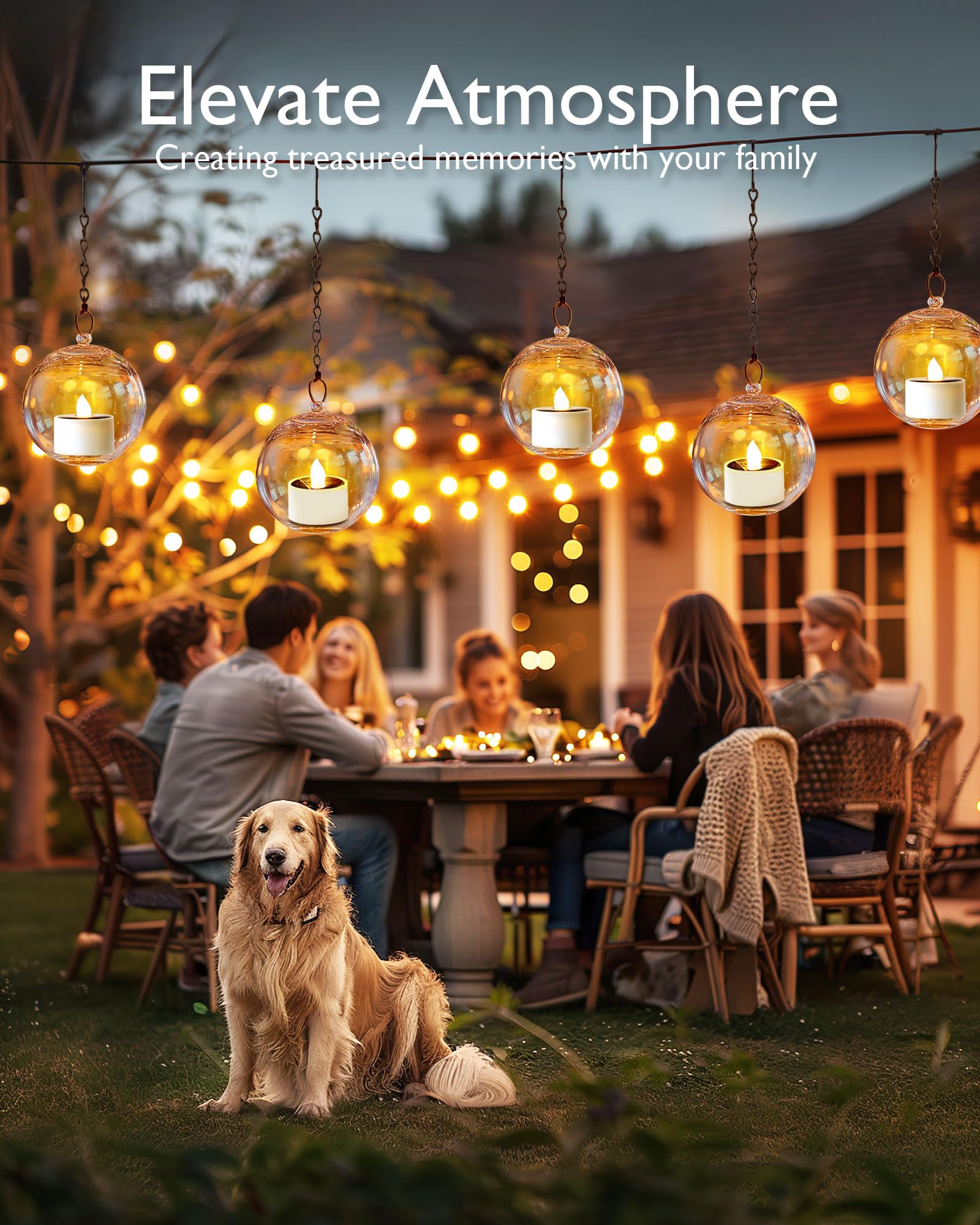 Homemory tea lights add cozy warmth to holiday outdoor decor