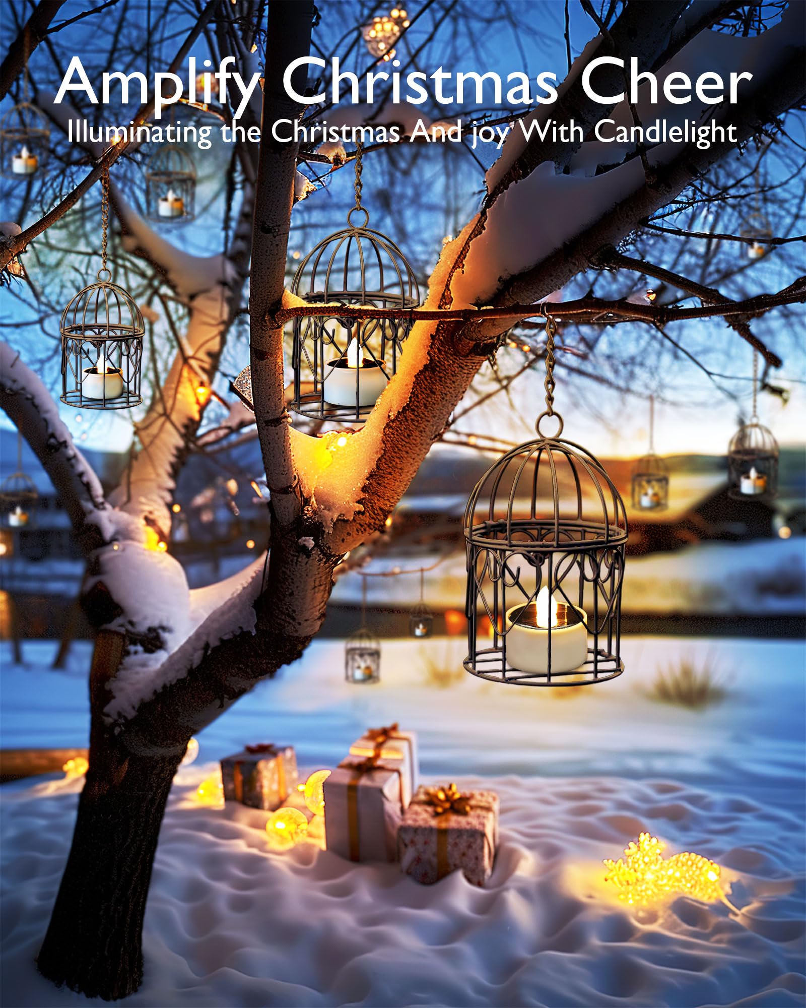 Homemory tea lights in a mason jar create a charming garden lantern