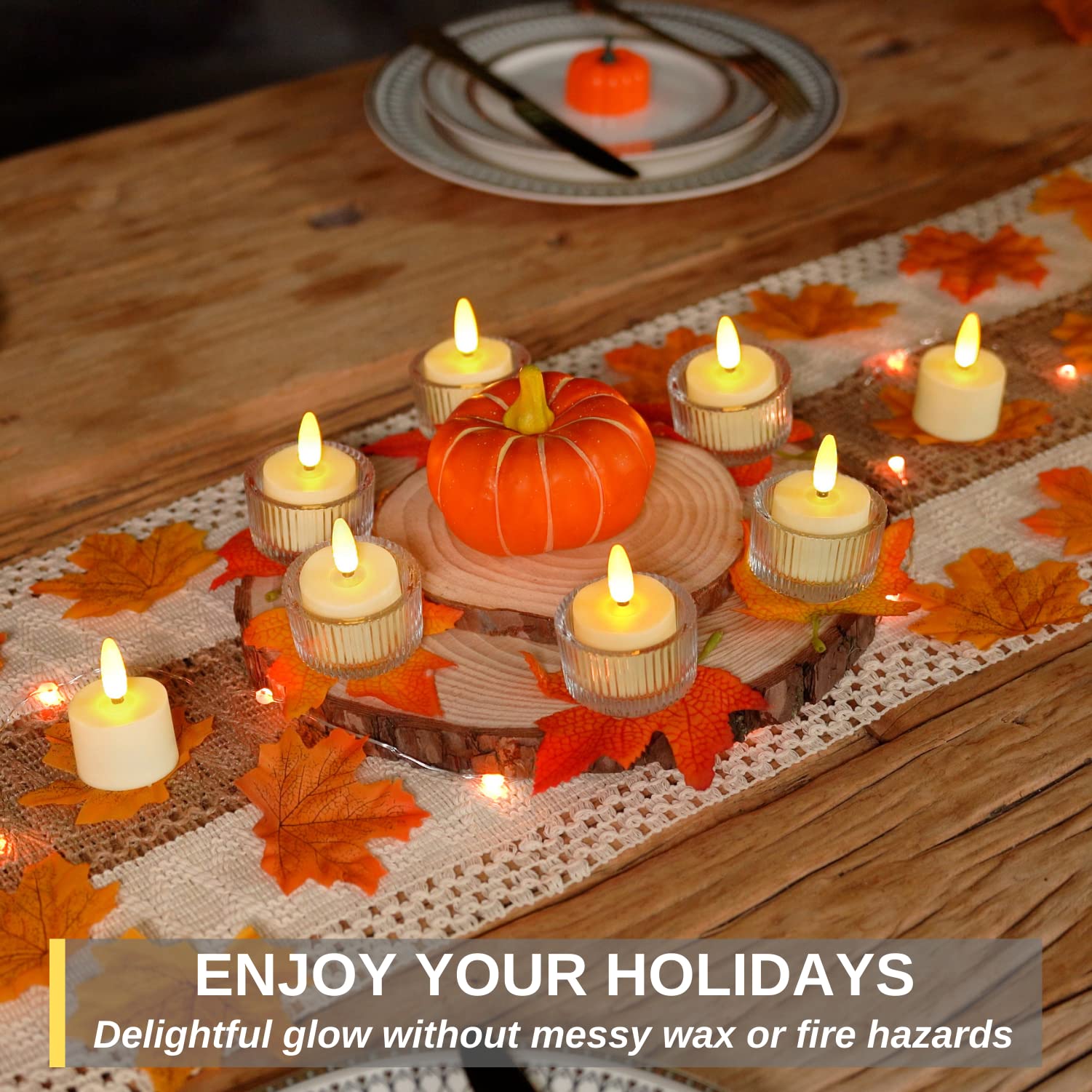 Homemory USB rechargeable tea light with long runtime