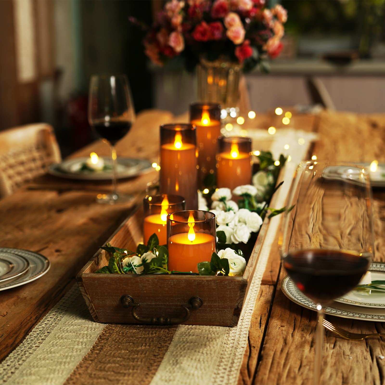 Homemory varied diameter candle set from small to tall for versatile displays