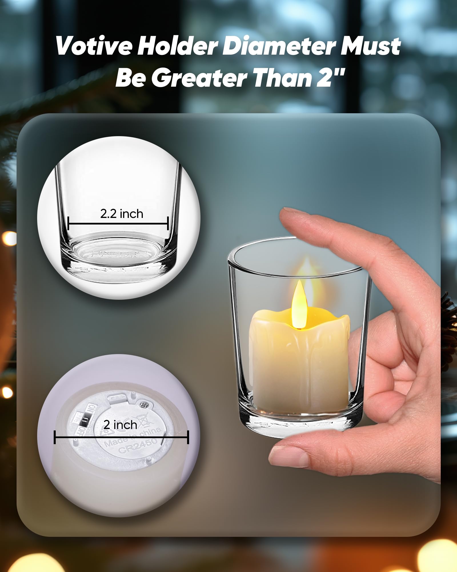 Homemory votives featuring timer function for daily cycling