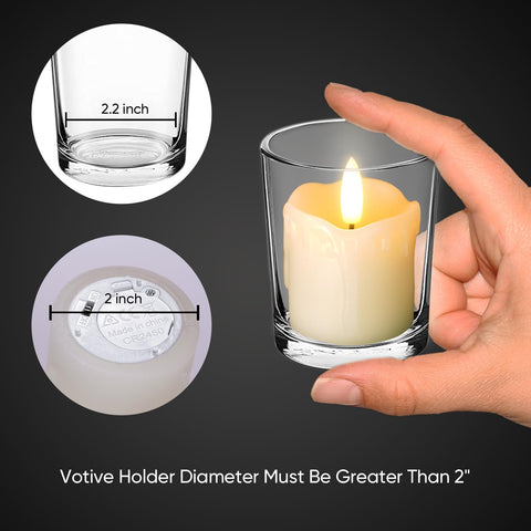 Homemory votive candles timer 6h on, 18h off for effortless evenings.
