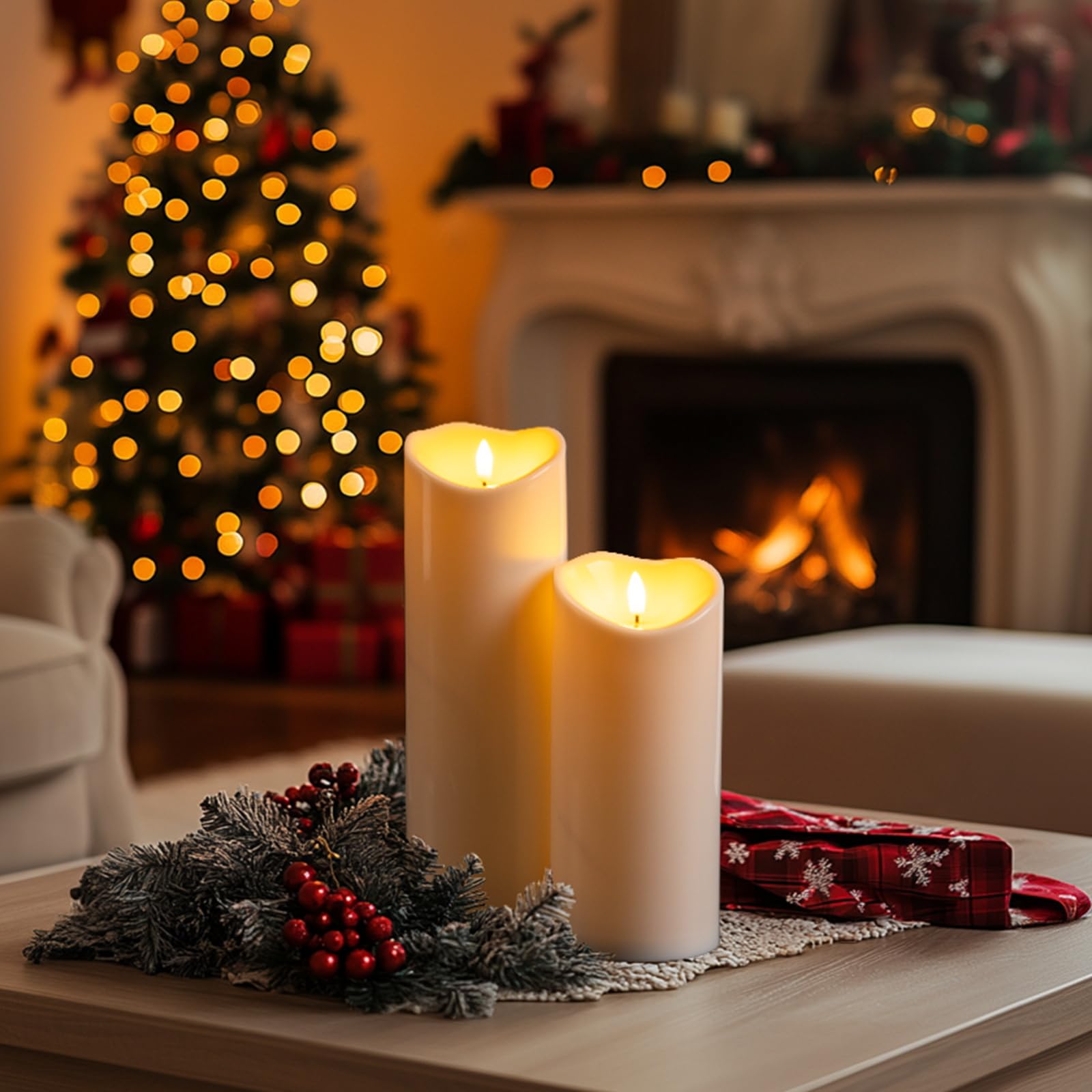 Homemory warm ambience flame-effect candles create cozy evenings without flames.