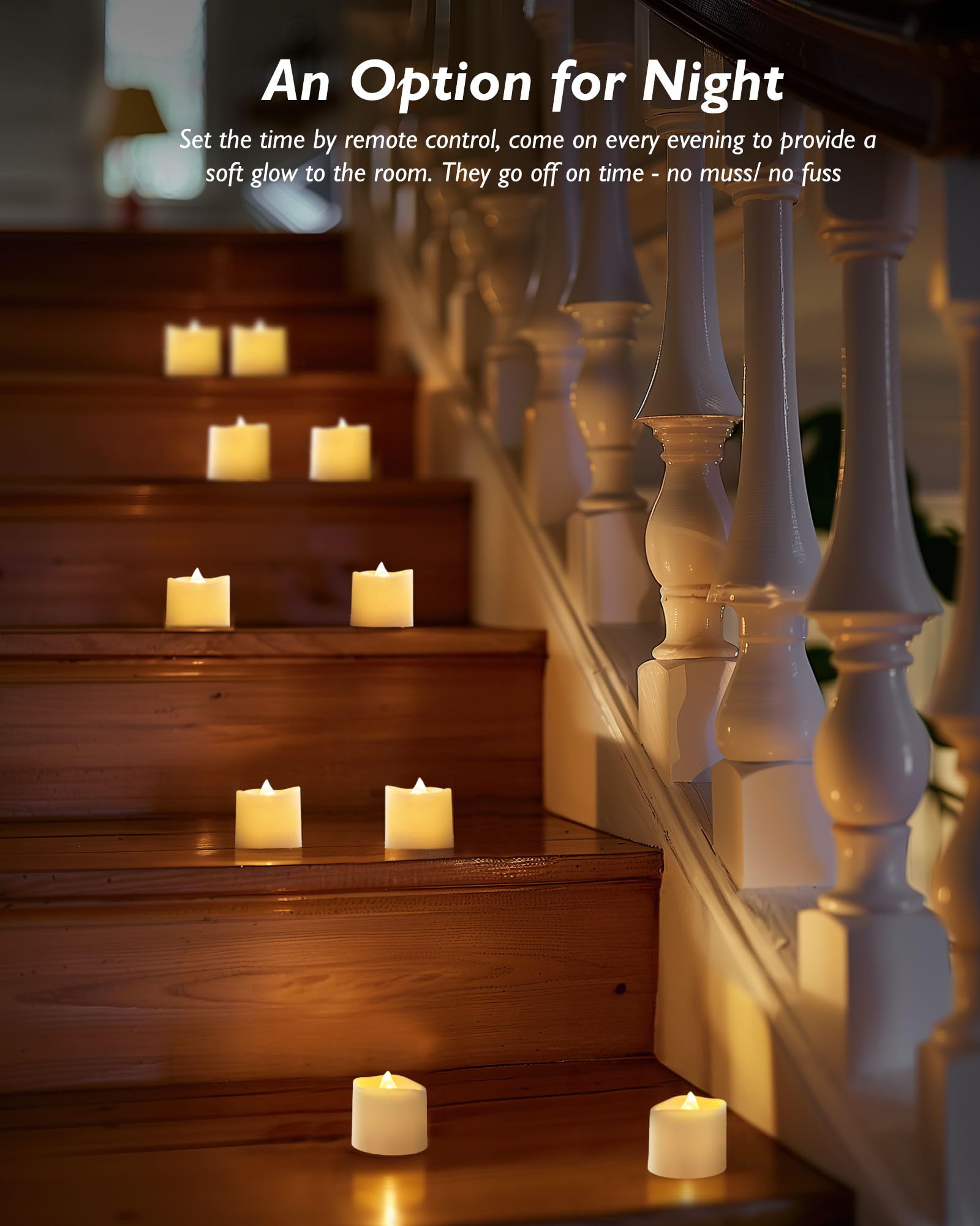 Homemory warm-white flameless candles emulate real flame for cozy interiors.
