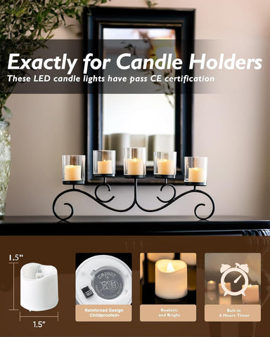 Homemory waxlike plastic votive candle with realistic look for home decor.