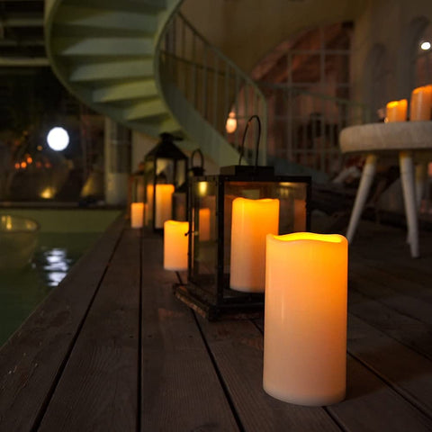 Homemory large waterproof candles ready for lanterns and rain