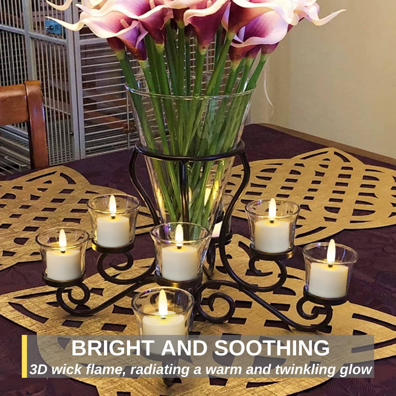 Homemory wedding centerpiece tea light enhances table decor