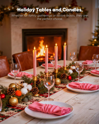 Homemory wedding and holiday decor candle adds elegant ambiance.