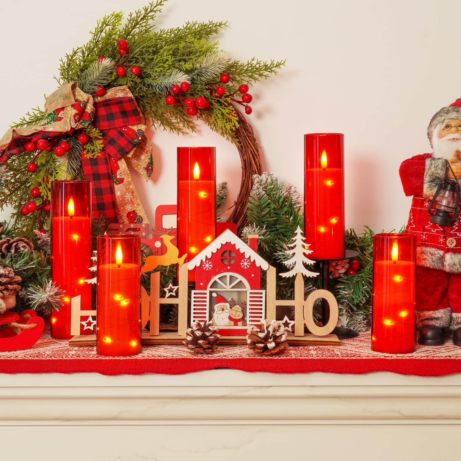 Ideal for weddings and holidays adding warm glow to mantels and tables.