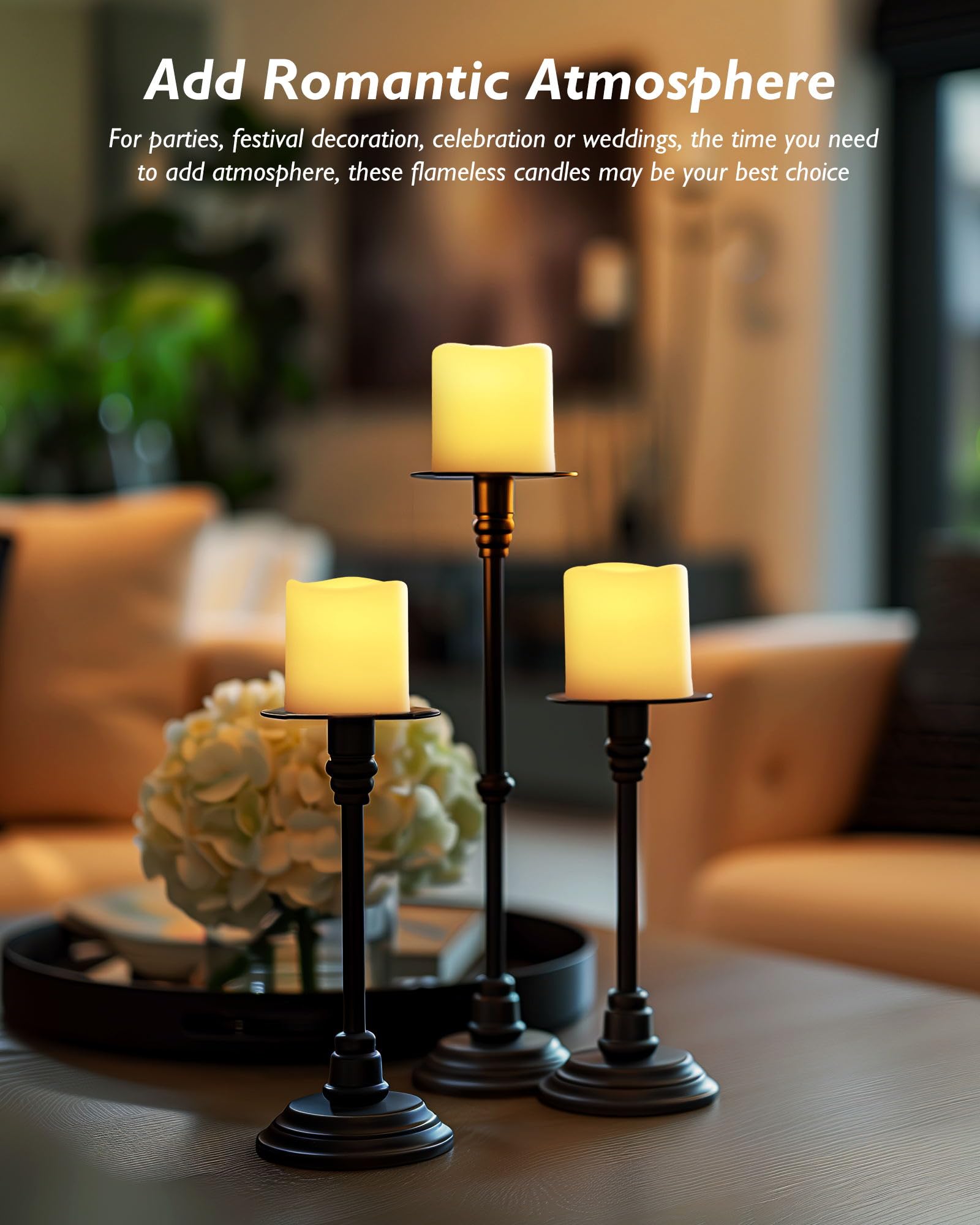Homemory warm white flicker creates intimate ambiance for events