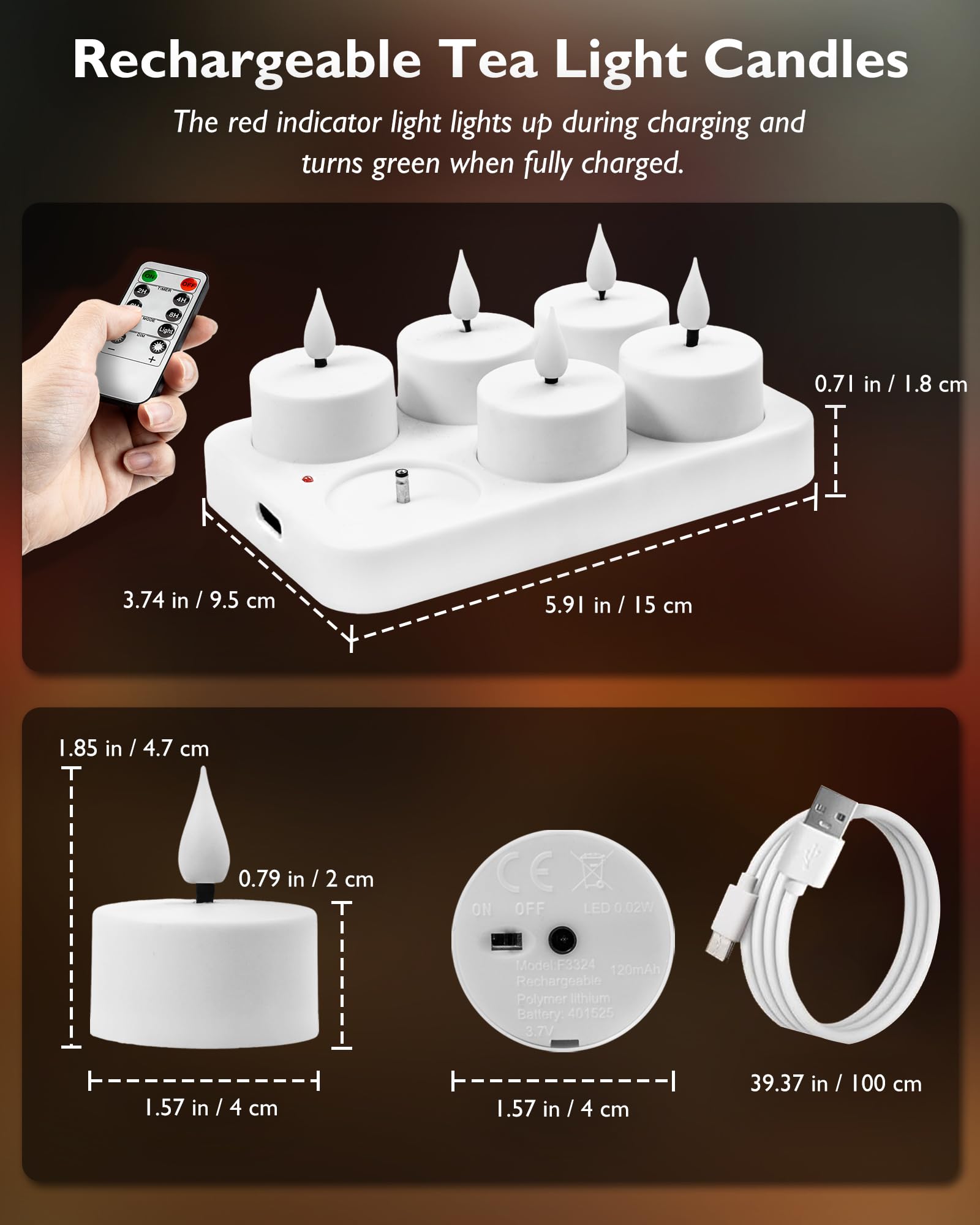 Homemory wedding centerpiece tea light adds warm glow