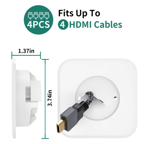 HomeMount threading loops for cable routing of HDMI and low voltage wires