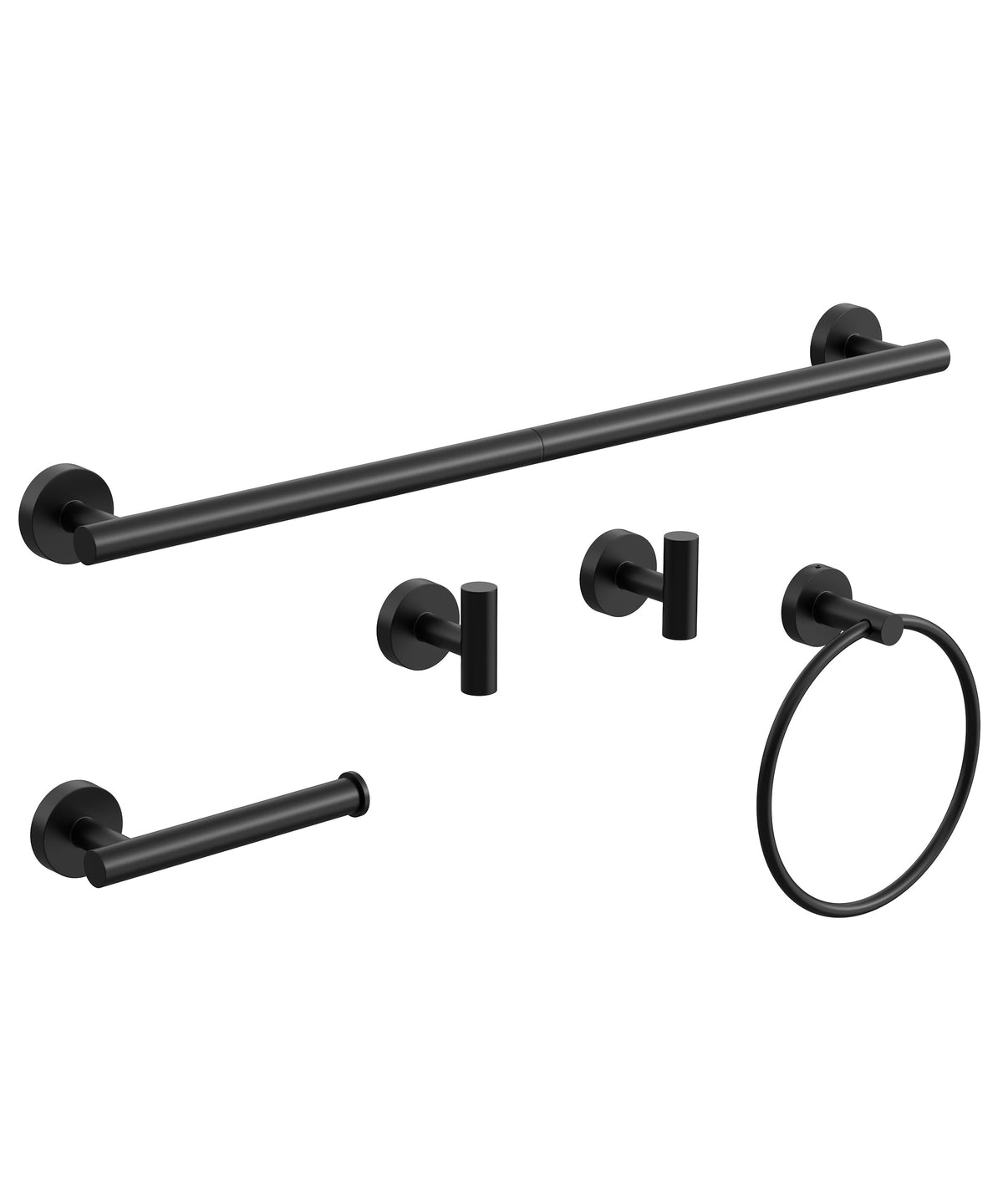 Homemystique matte black towel bar 26inch adds sleek storage in a modern bath.